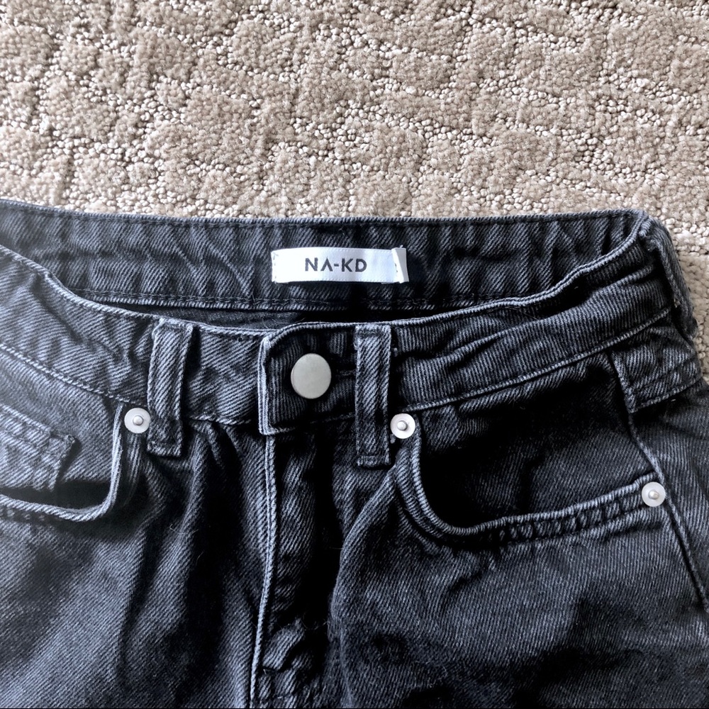 SOLD NA-KD Trend Black Mom Jeans 24W 29L $65 - Picture 6 of 8